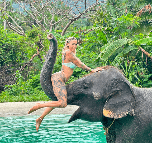 Shower with Elephant