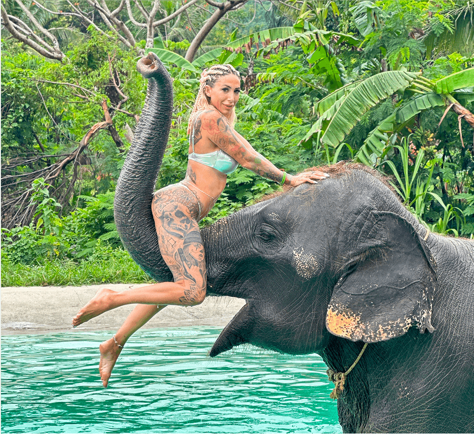 Shower with Elephant